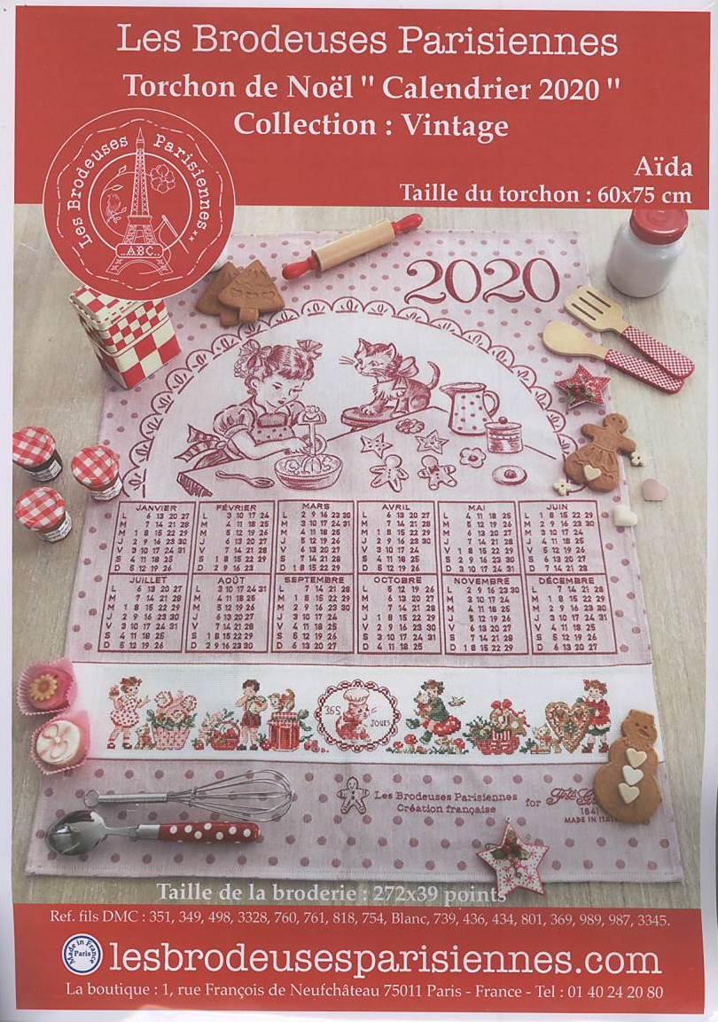 Les Brodeuses Parisiennes キット  Torchon Calendrier 2020 絶版