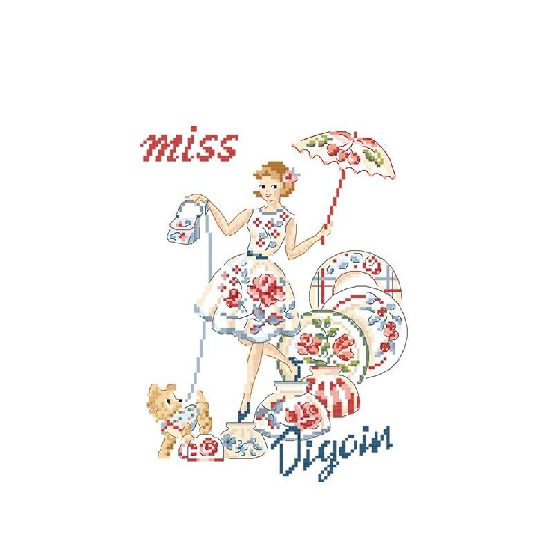 クロスステッチ　LBP 図案 - Miss Digoin's Fan Chart