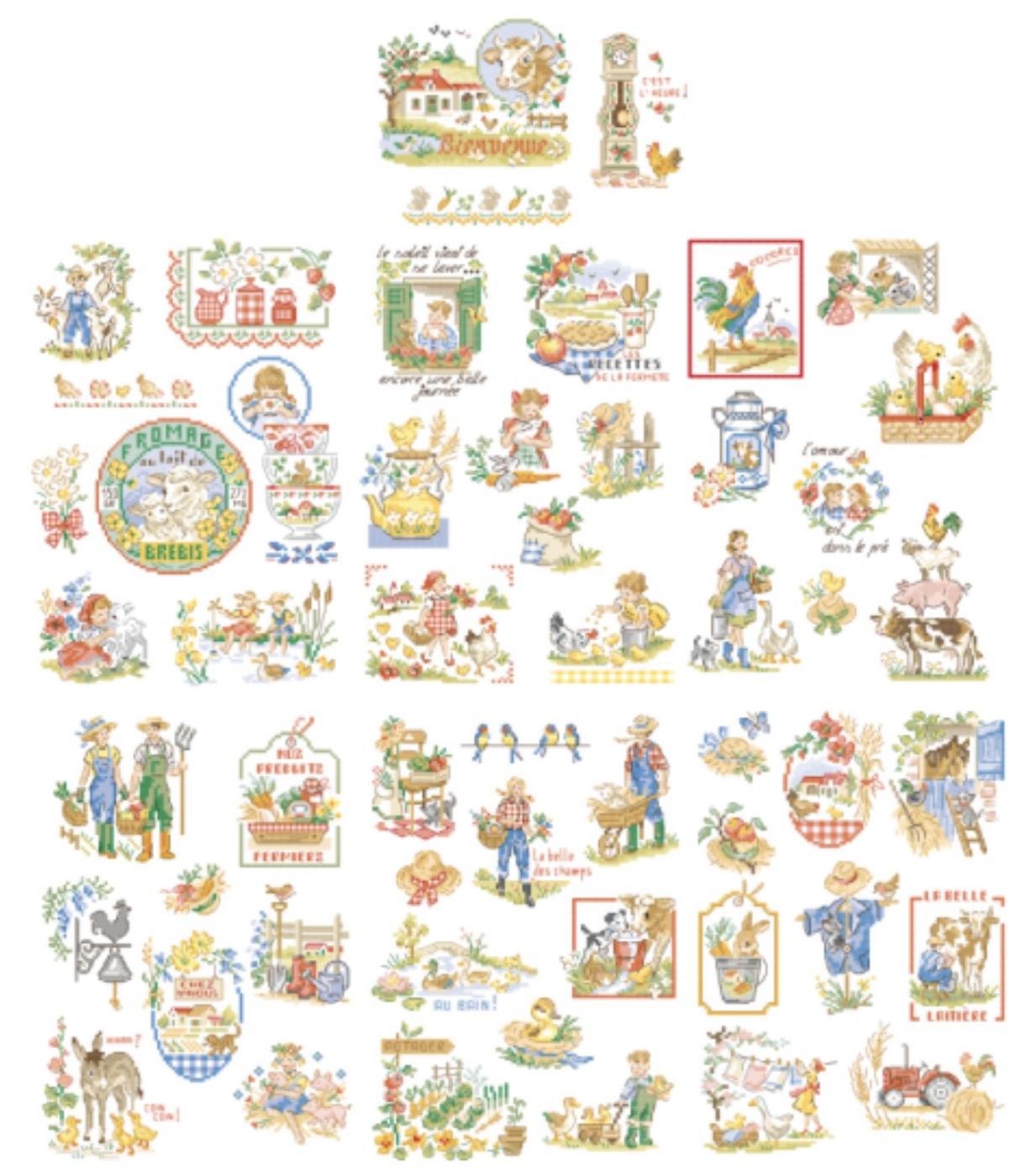 クロスステッチ　Les Brodeuses Parisiennes 図案 - La Fermette