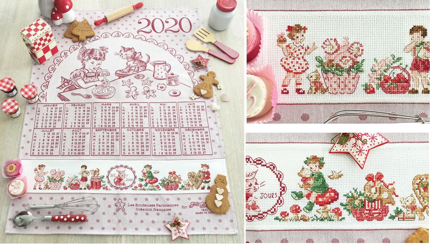 クロスステッチ Les Brodeuses Parisiennes キット Torchon Calendrier 2020