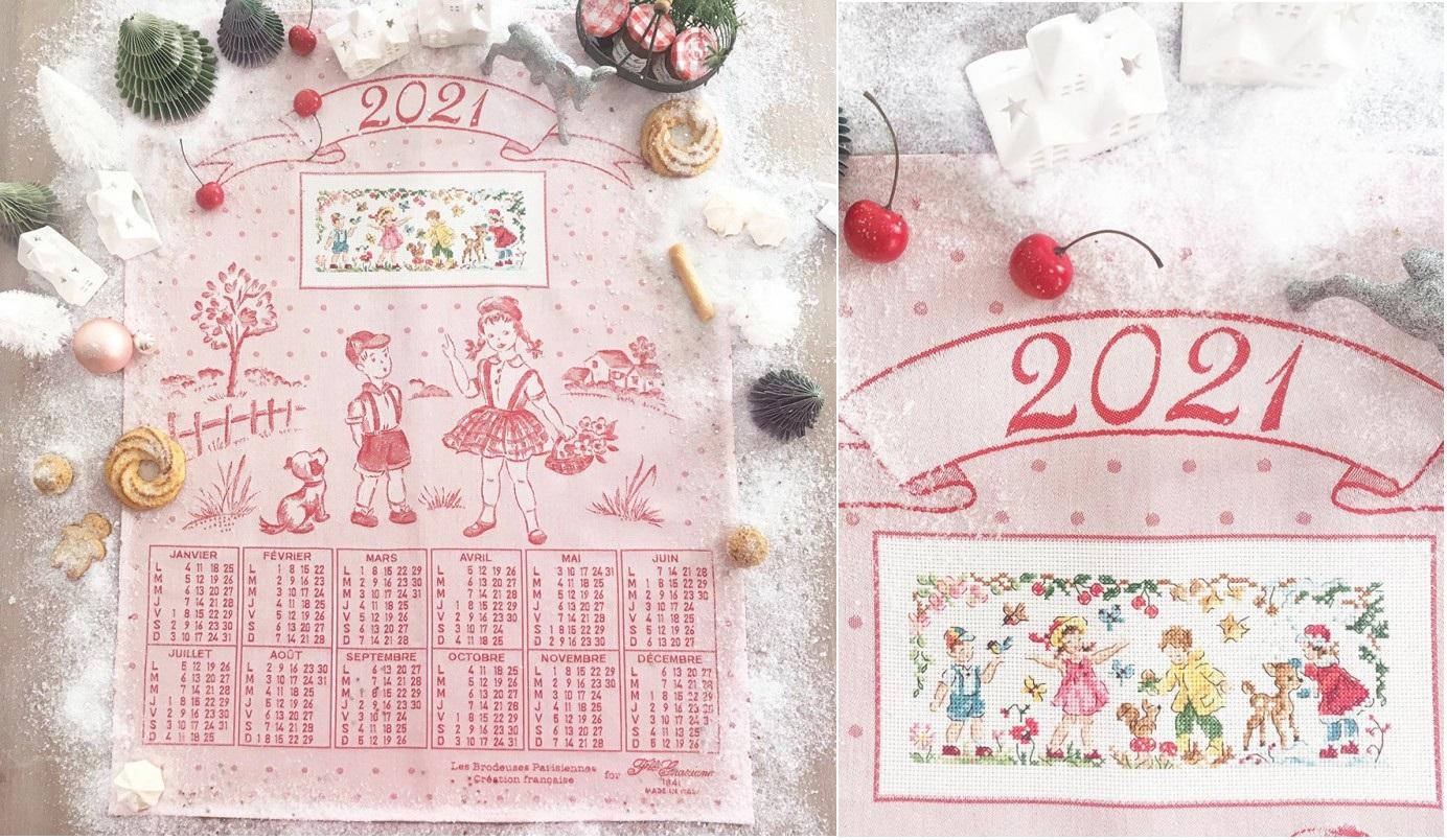 Les Brodeuses Parisiennes キット Torchon AIDA Calendrier 20211