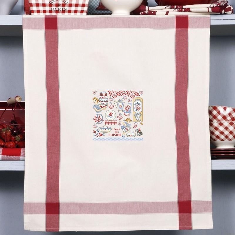 クロスステッチ　LBP 半製品キット - AIDA Digoin Tea Towel