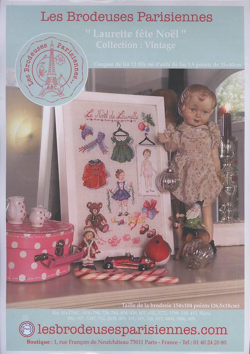 クロスステッチ > Les Brodeuses Parisiennes ハーフキット - Linen Merry Christmas Laurette