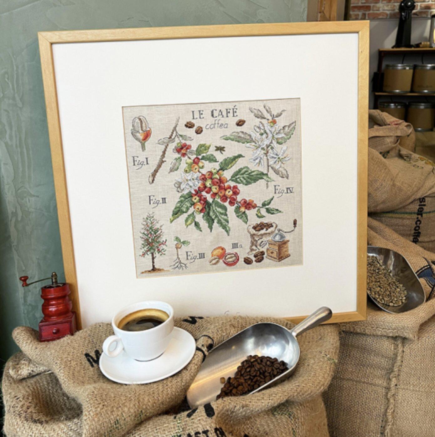 クロスステッチ　Les Brodeuses Parisiennes 布付きハーフキット - LIN Etude au Cafe