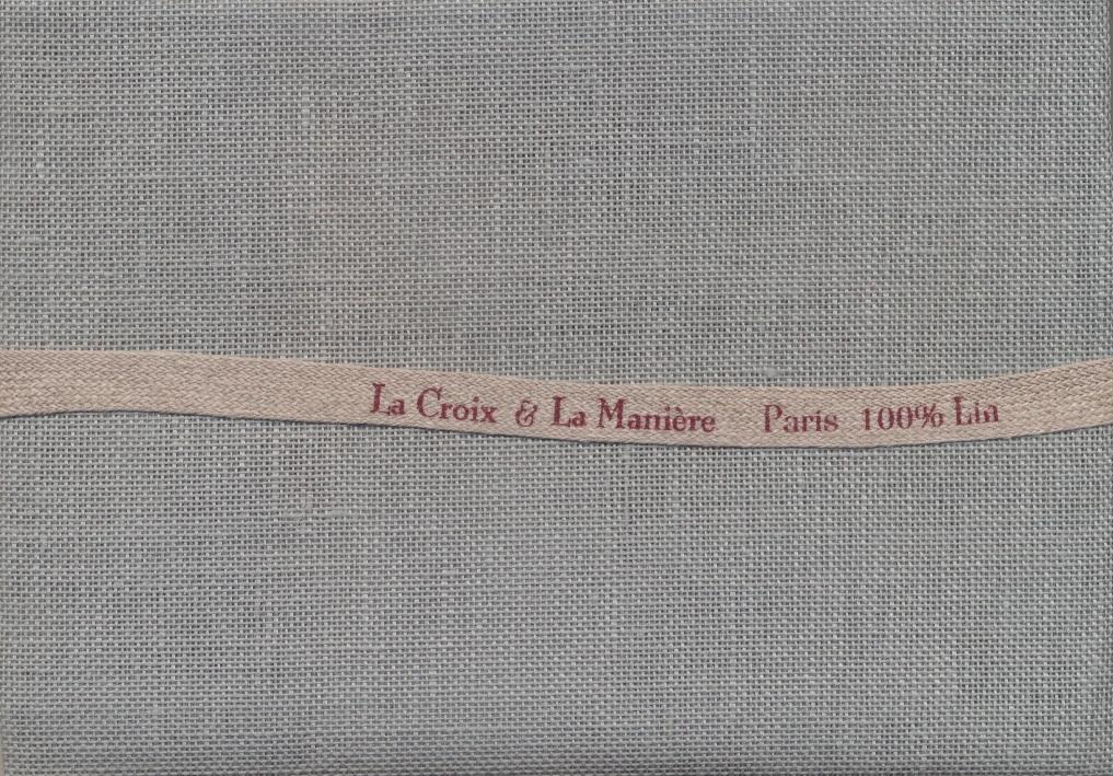 クロスステッチ LA CROIX & LA MANIERE 刺繍用布リネン50×70cm - Zinc