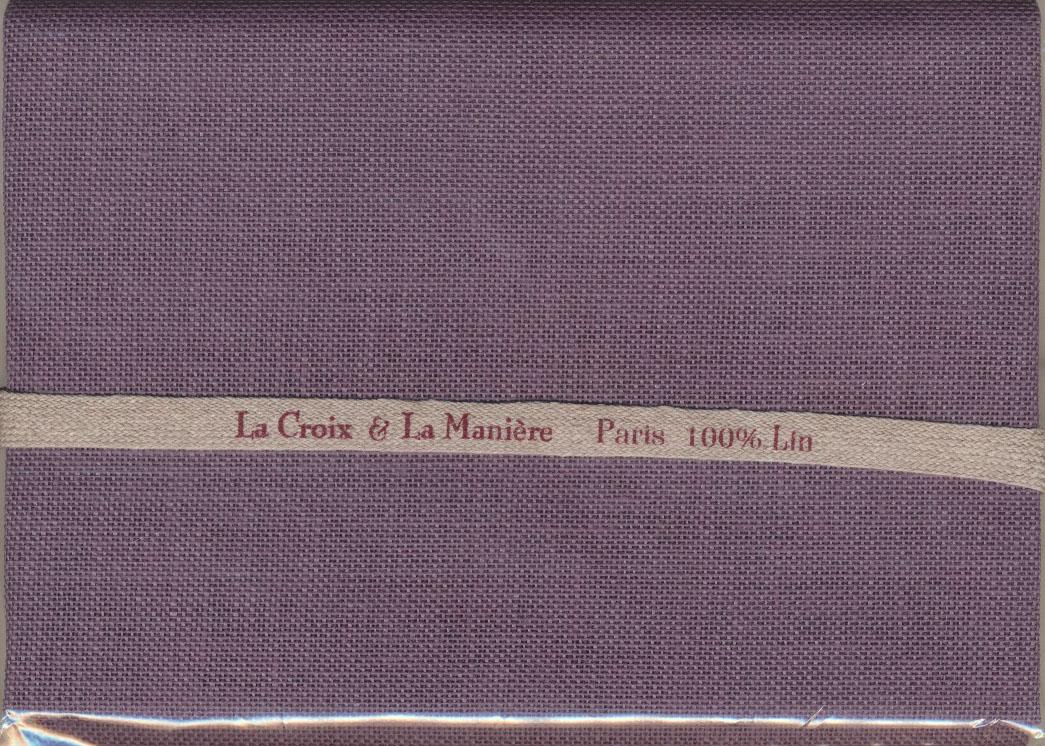 クロスステッチ　LA CROIX & LA MANIERE刺繍布リネン32ct／12目/1cm ／50×70cm - Aubergine