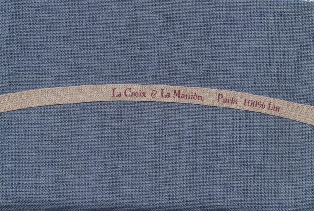 クロスステッチ　LA CROIX & LA MANIERE刺繍布リネン32ct／50×70cm - Bleu granit