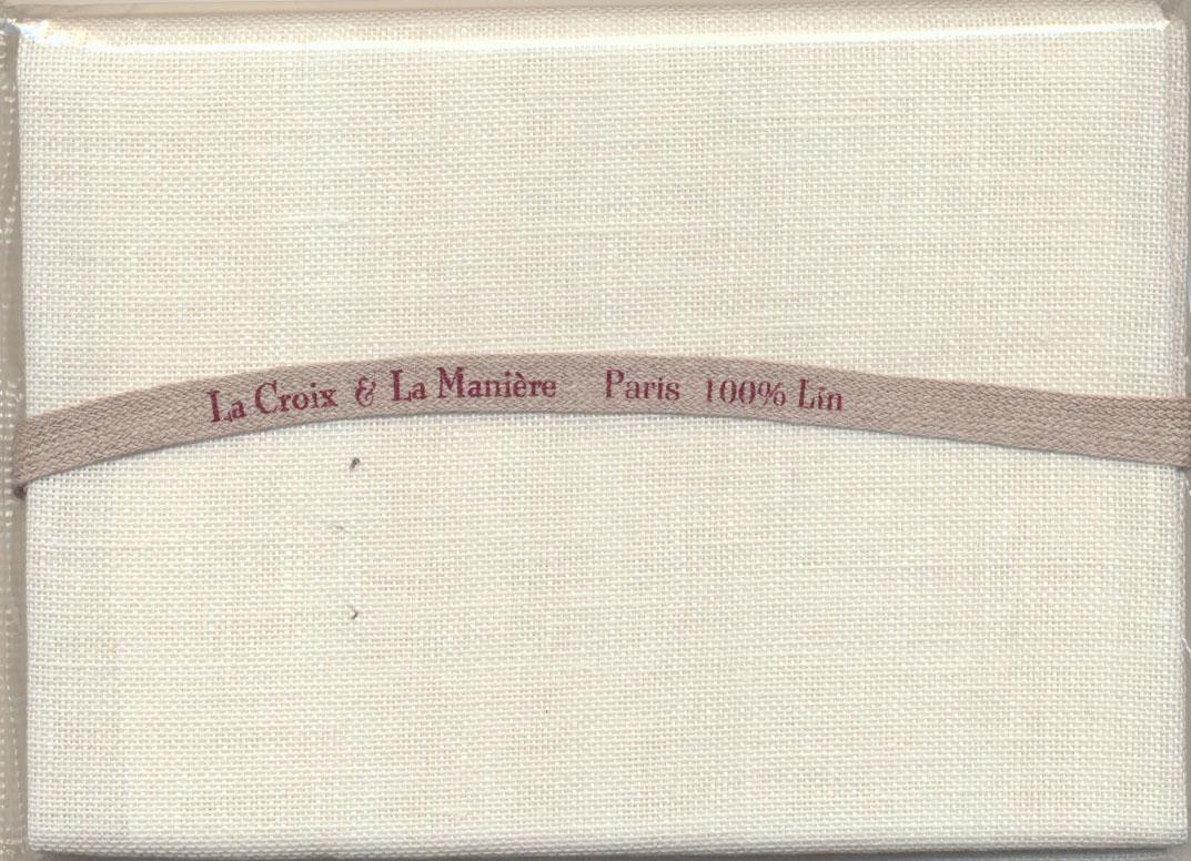LA CROIX & LA MANIERE 刺繍用布リネン50×70cm Ivoire