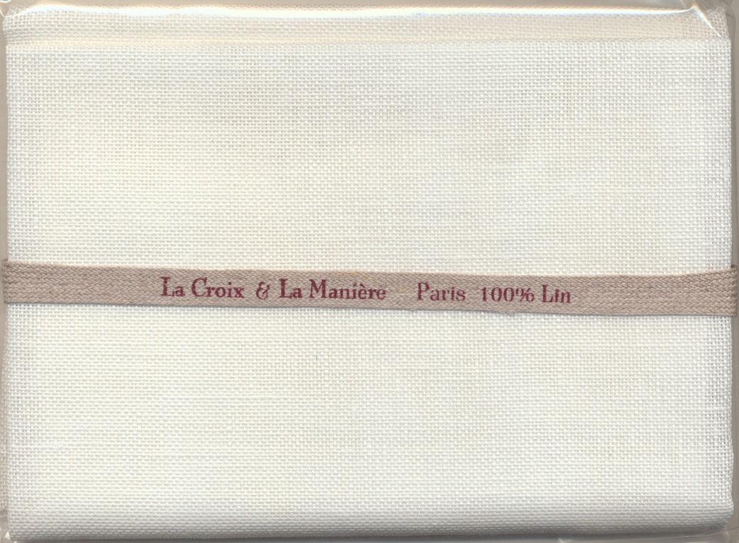 クロスステッチ　LA CROIX & LA MANIERE刺繍布リネン32ct／50×70cm - Blanc