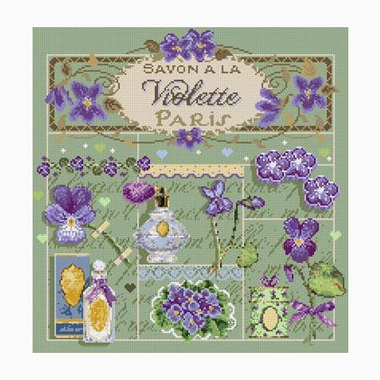 クロスステッチMADAME LA FEE - Savon à la Violette