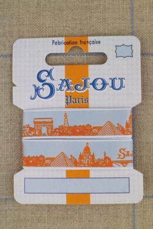 SAJOU リボンテープ - PARIS ORANGE/CIEL