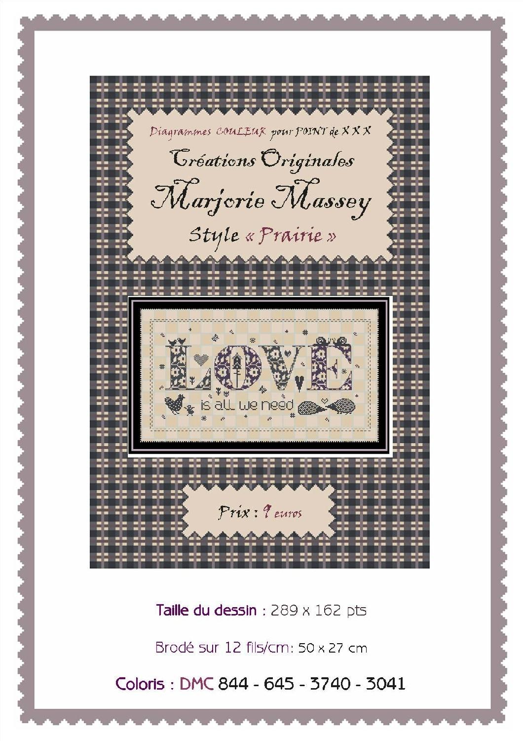 クロスステッチ MARJORIE MASSEY - Love