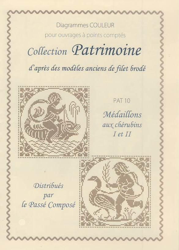 クロスステッチ MARJORIE MASSEY - Medaillons aux cherubins 1&2