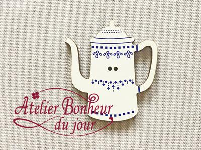 クロスステッチ　木製ボタンATELIER BONHEUR DU JOUR