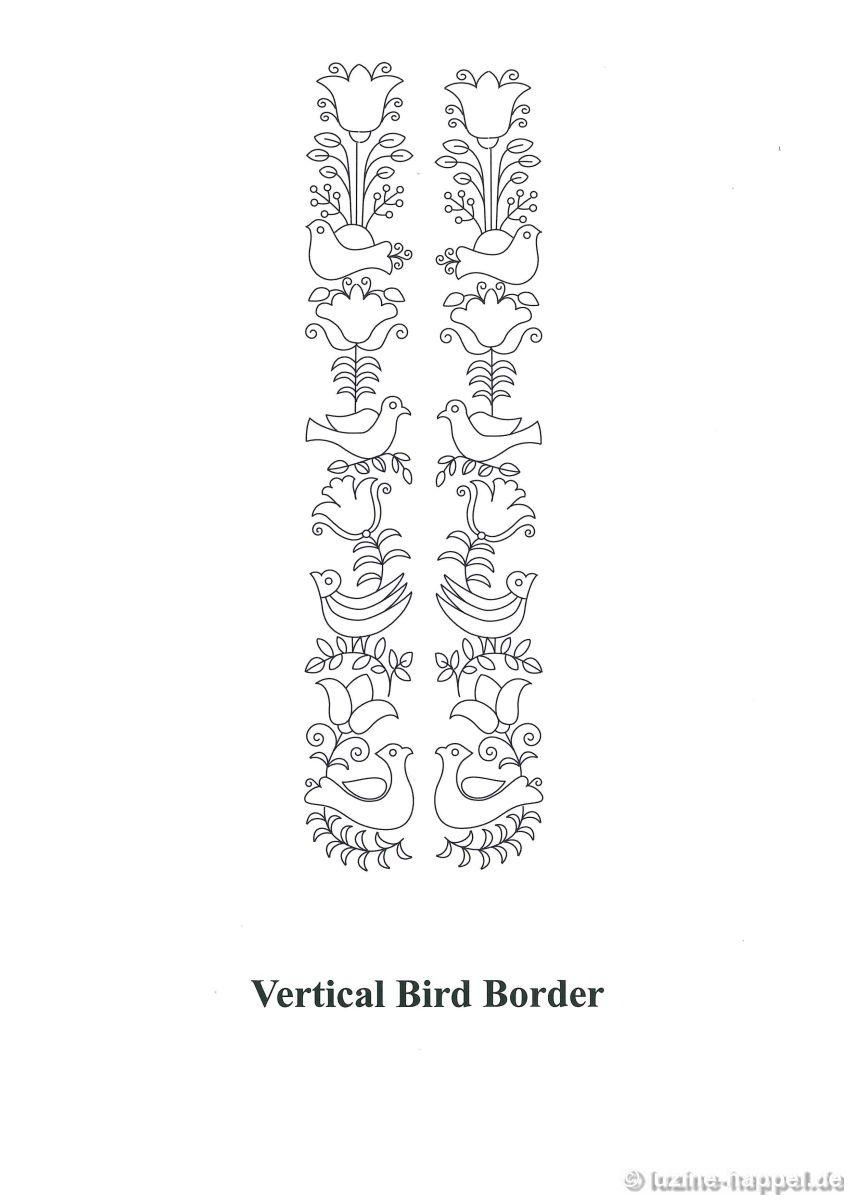 クロスステッチ　LUZINE HAPPEL - VERTICAL BIRD BORDER