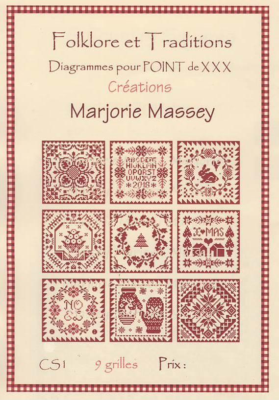 クロスステッチ MARJORIE MASSEY NOEL - Carres Folklore et traditions