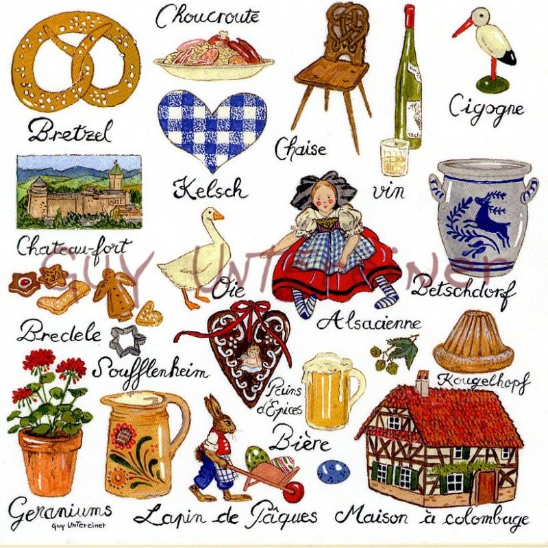 Guy Untereiner CARTES POSTALES - SYMBOLES D'ALSACE
