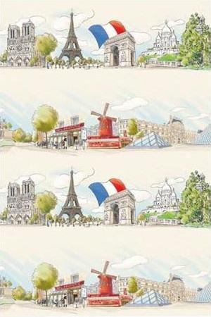 SAJOUプリント生地 PARIS MOTIF PRINCIPAL