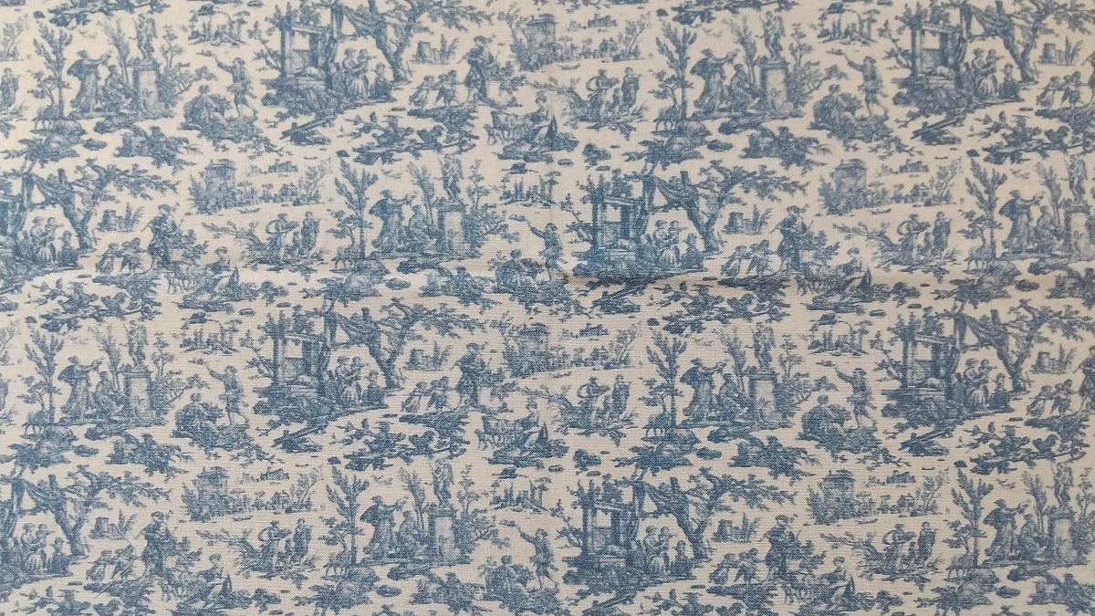 SAJOU 生地 50×75cm - OFFRANDE MINIATURE BLEU