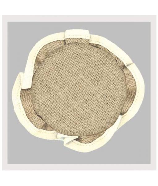 LE BONHEUR DES DAMES 刺繍用布 <br />
- 刺繍用 ジャム瓶カバー(白/リネン)