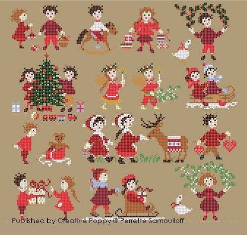 クロスステッチ　PERRETTE SAMOUILOFF CP図案 - Happy Childhood - Christmas