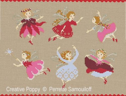 クロスステッチ PERRETTE SAMOUILOFF CP図案 - Tiny Christmas Fairies