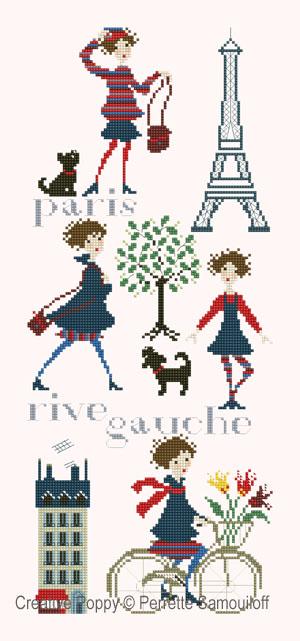 クロスステッチ　PERRETTE SAMOUILOFF CP図案 - Paris Rive Gauche