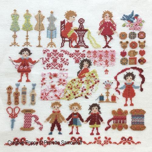 クロスステッチ　PERRETTE SAMOUILOFF CP図案 - The Sewing workshop