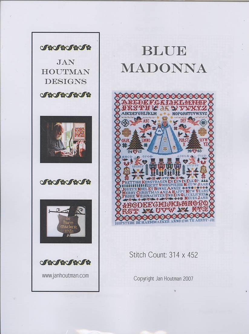 クロスステッチ JAN HOUTMAN DESIGNS 図案 - Blue Madonna
