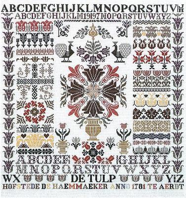 クロスステッチ JAN HOUTMAN DESIGNS 図案 - Tulip Sampler