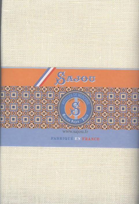 クロスステッチ SAJOU 刺繍布リネン70×70、12本/㎝ - BLANC CASSE