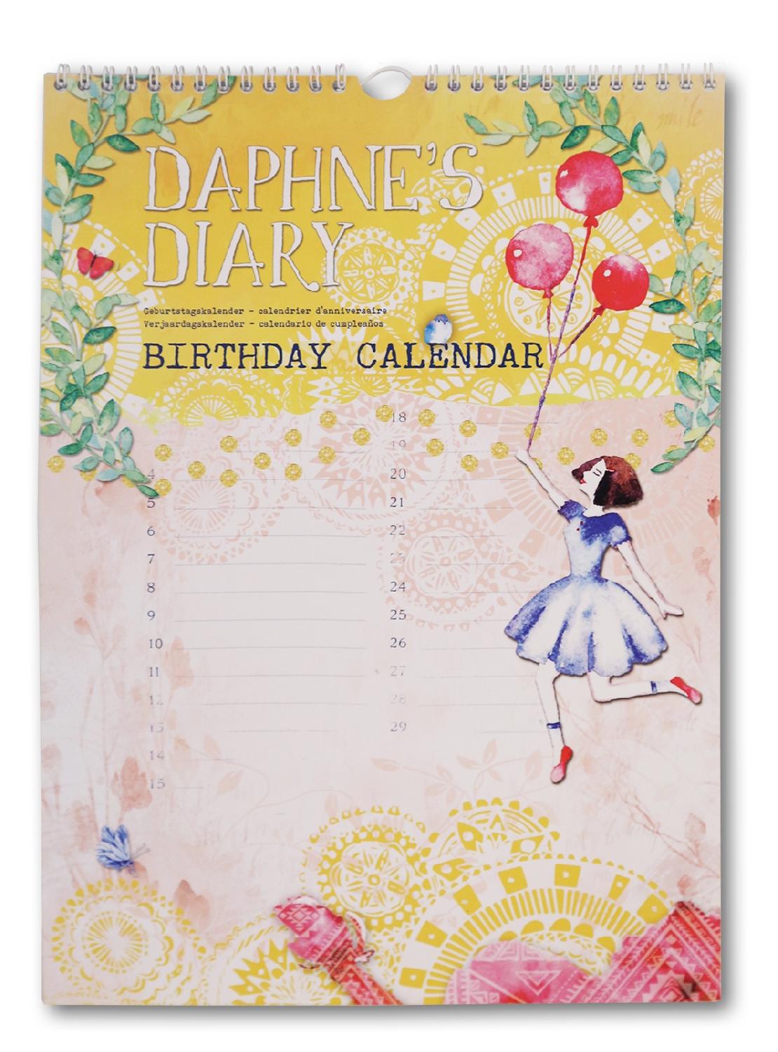 DAPHNE'S DIARY Birthday Calendar - Big
