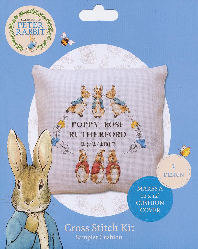 クロスステッチ　PETER RABBIT CROSS STITCH KIT - Sampler Cushion