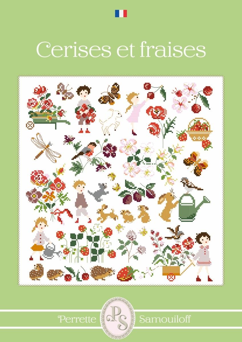 クロスステッチ Perrette Samouiloff図案(春) - Cerises et fraises