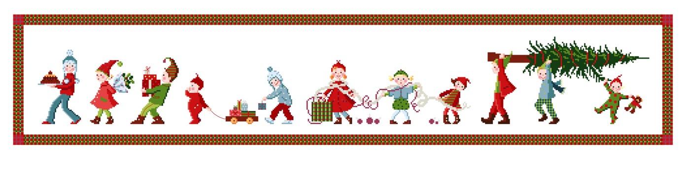 クロスステッチ SYLVIE TEYTAUD図案 - Grande frise de Noel